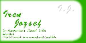 iren jozsef business card
